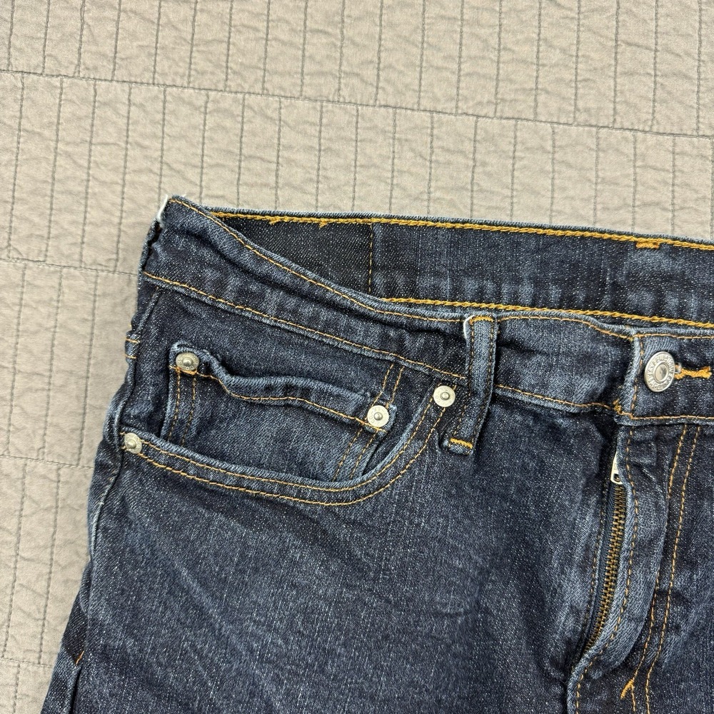 Levis 511 Shorts Men 34 (32) Blue Dark Wash Denim Jean Jorts 10" Inseam - Picture 2 of 10